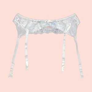 White Lace Garter Belt